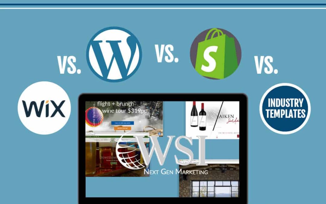 WordPress vs. Wix vs Shopify vs. Industry Templates