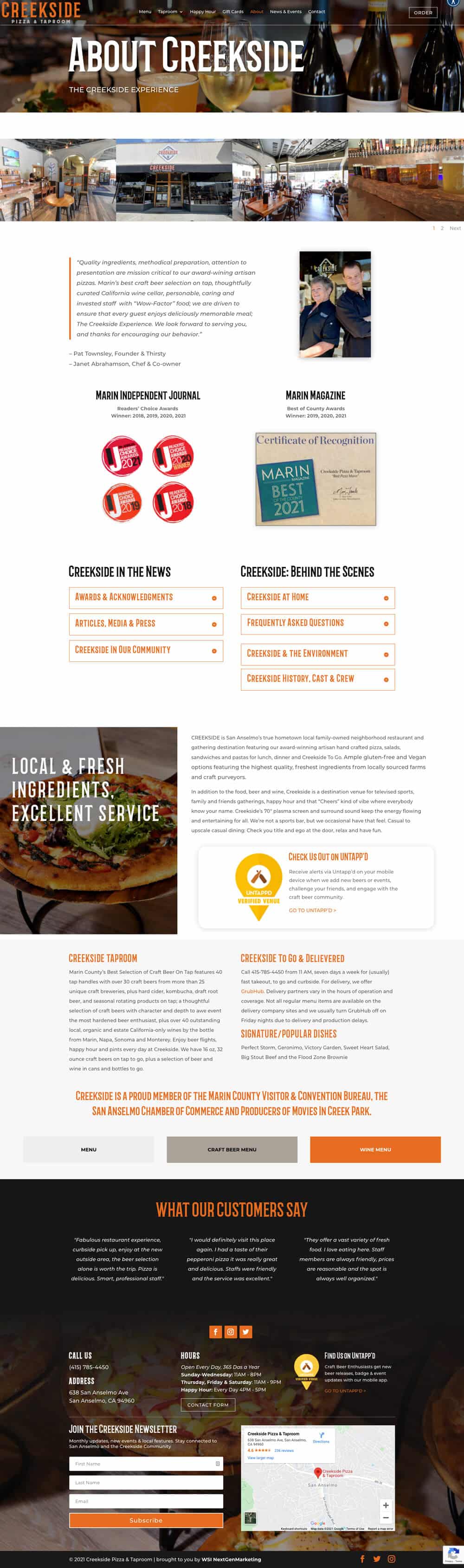 restaurant-web-design-creekside-about