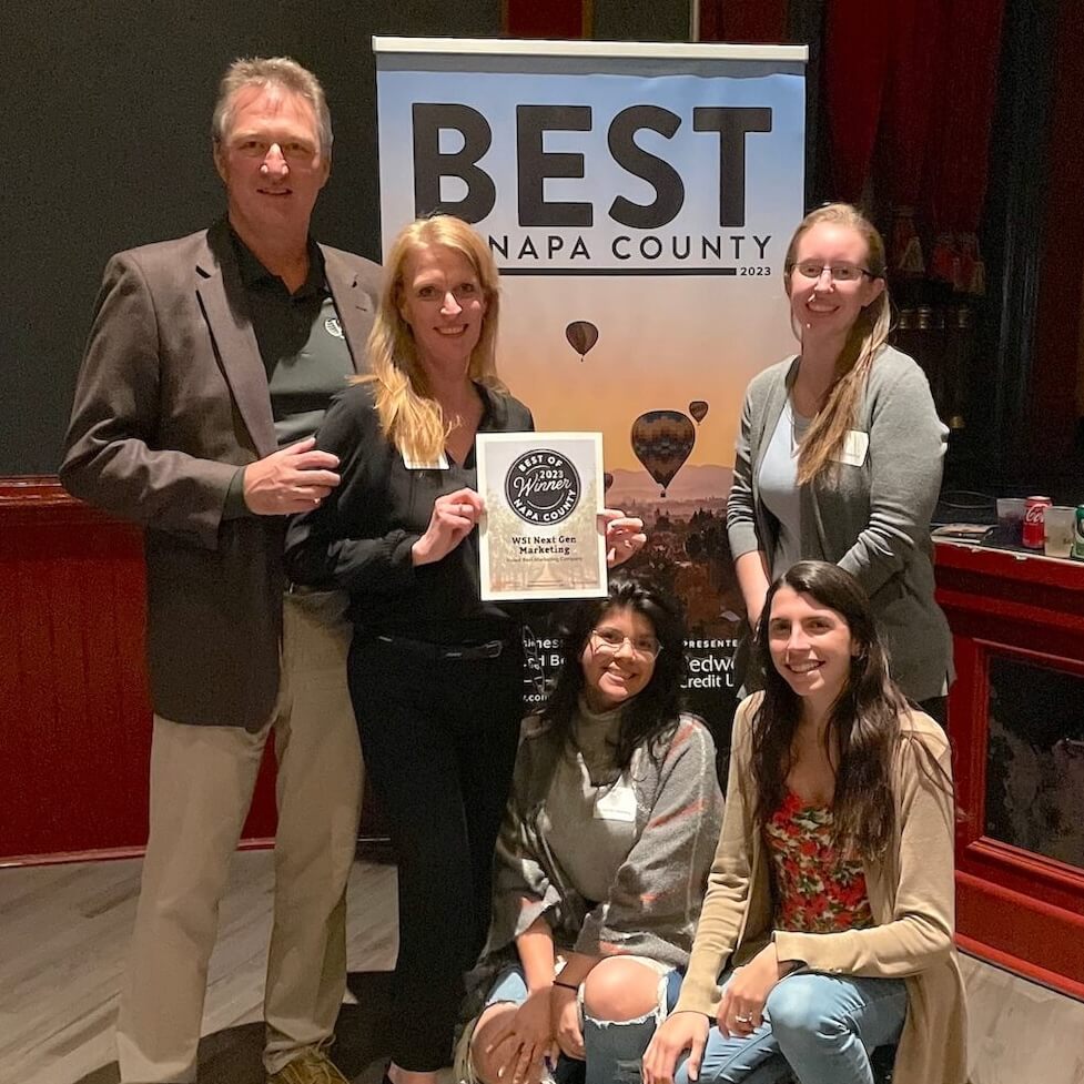 people accepting best of napa county award