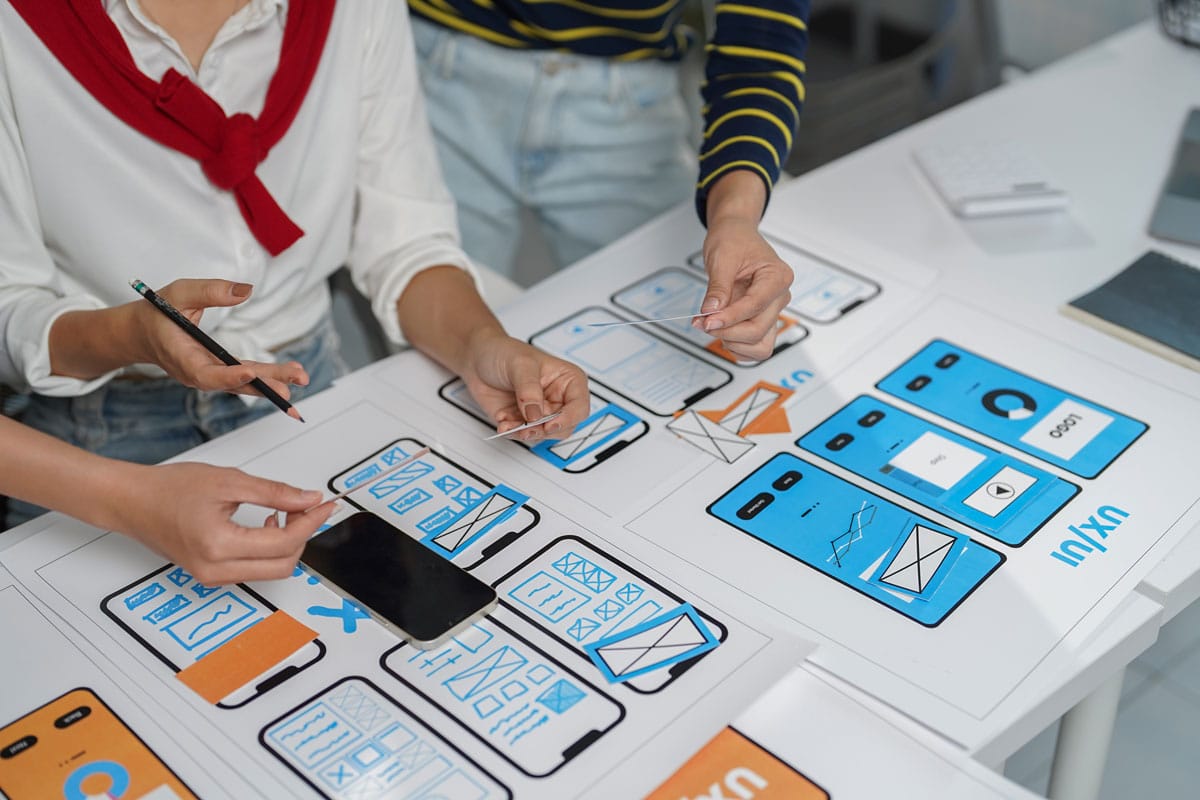 UX and mobile-first responsive design planning as part of professional web design and development services workflow.
