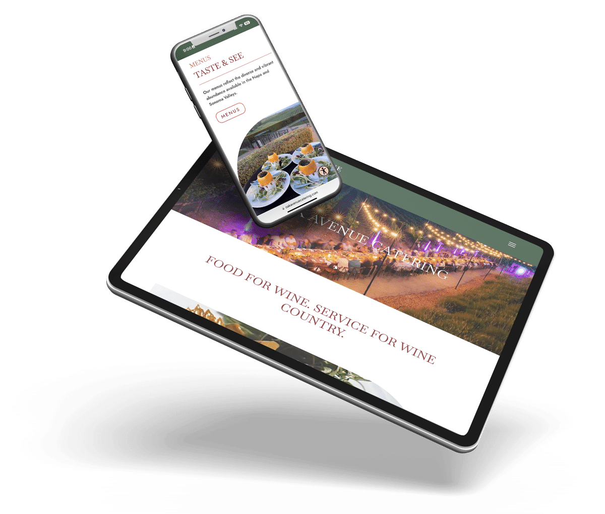 phone and tablet with AC parks on screens