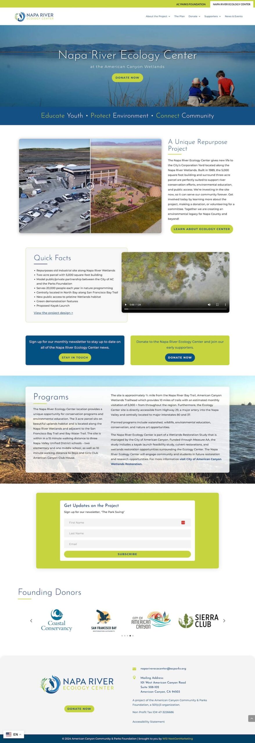 screenshot of ecology page