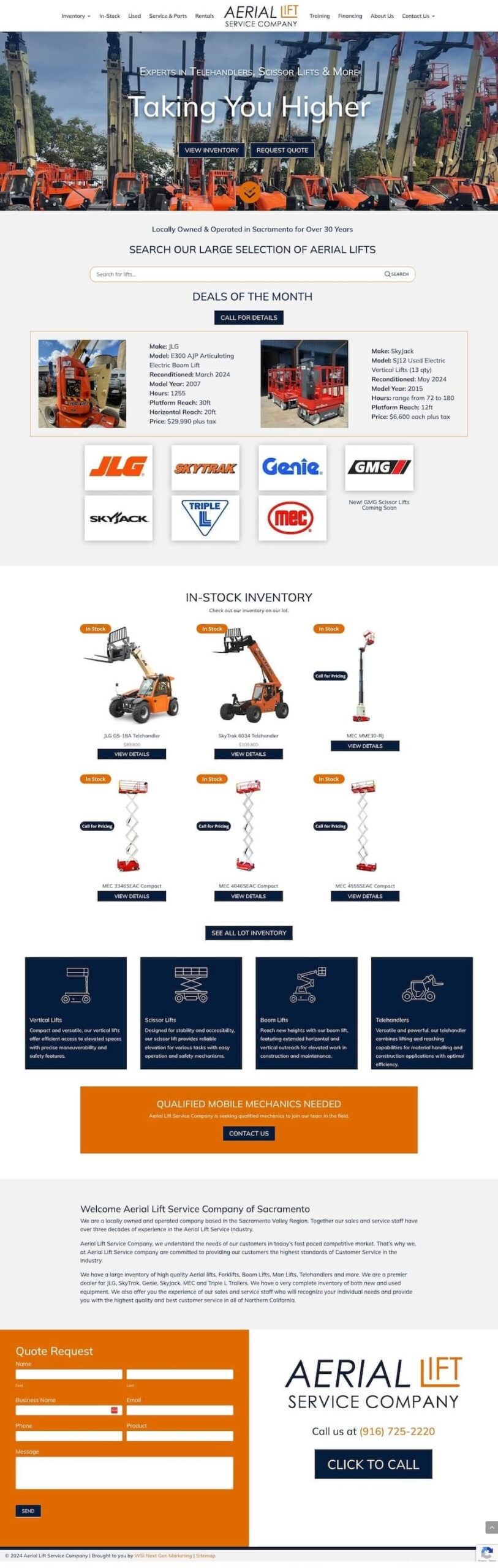 aerial lift homepage