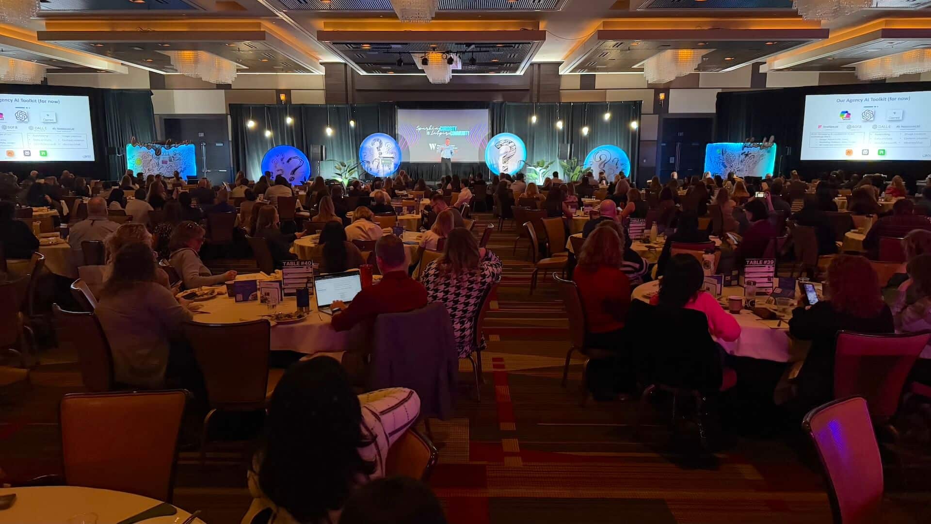 room of people in presentation
