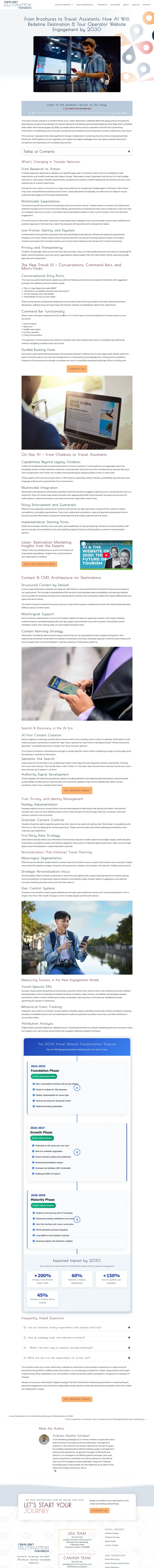 Blog screenshot of NextGen Destination Marketing website