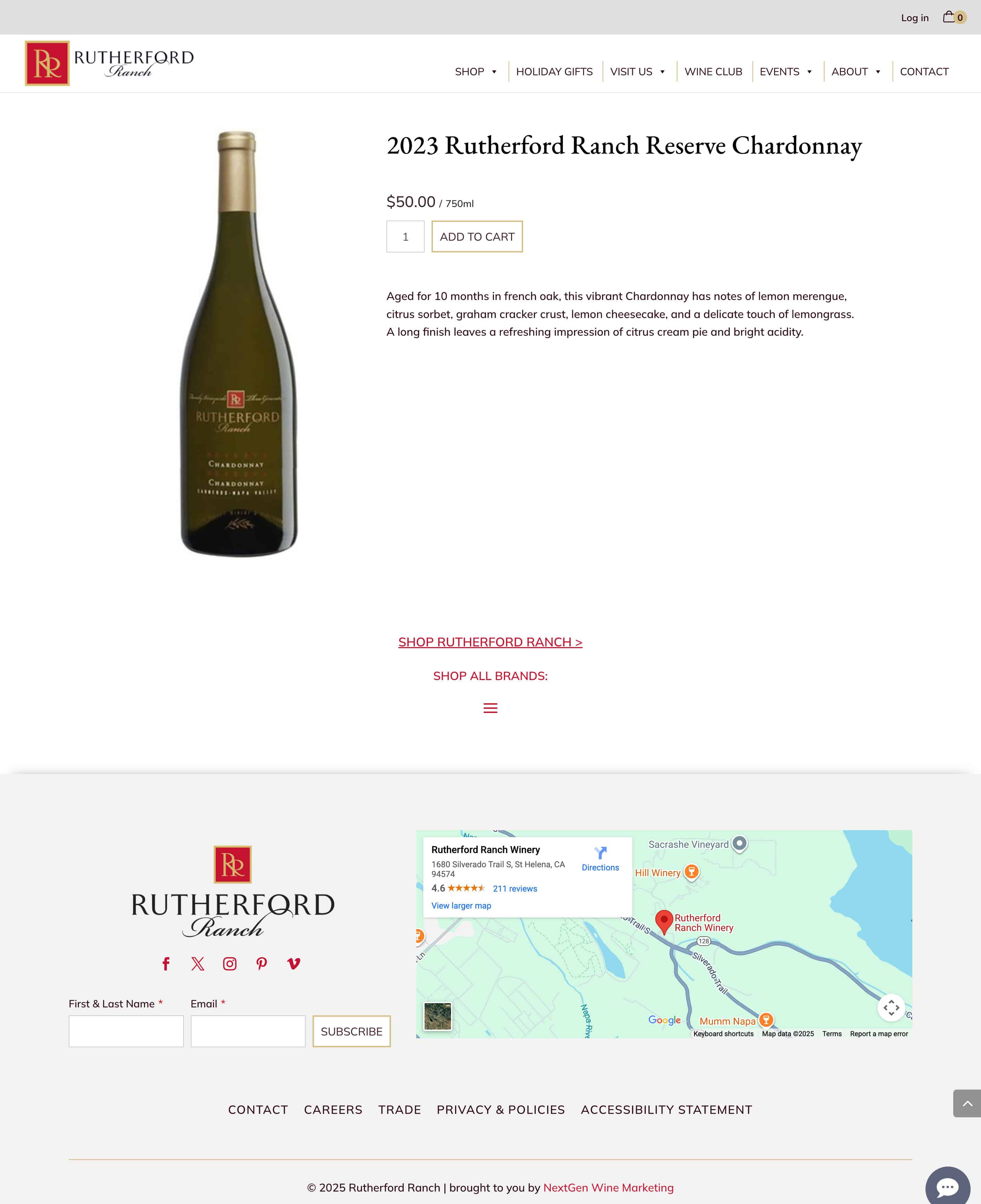 Rutherford Ranch product page
