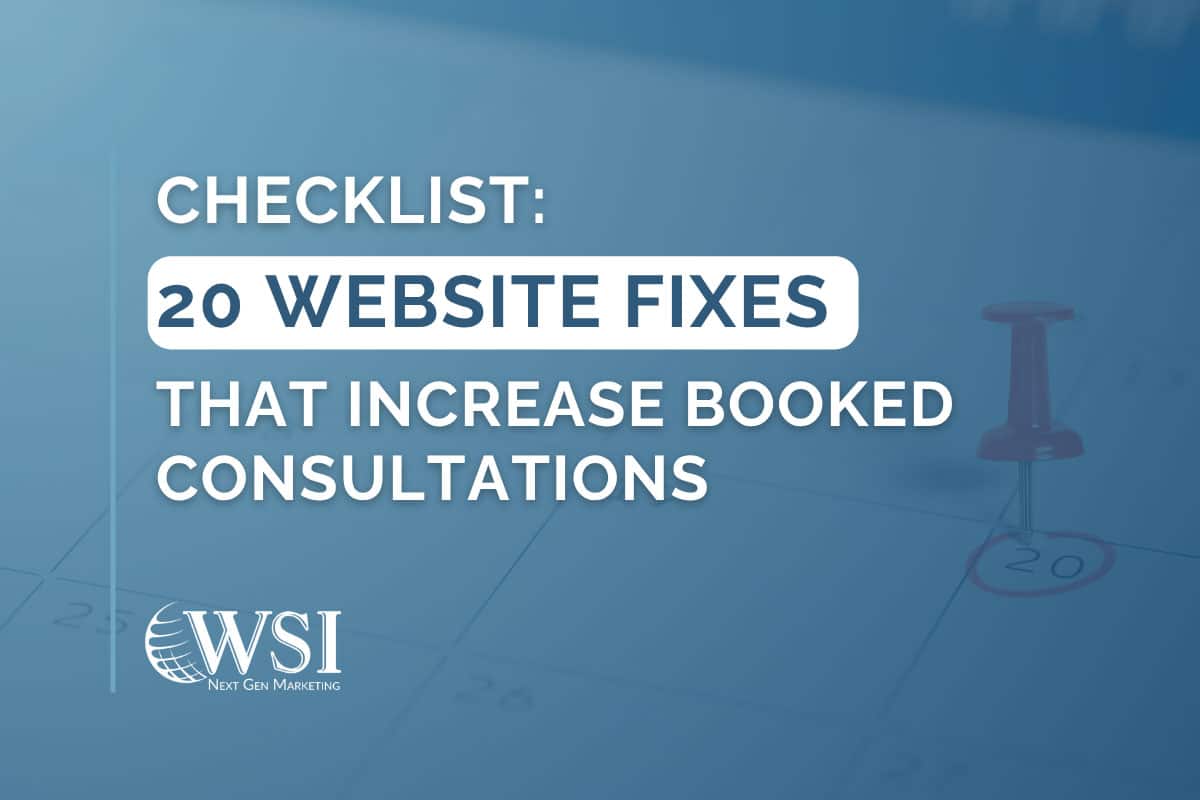 20 website fixes to schedule a website consultation main image showing a calendar and consulation scheduled
