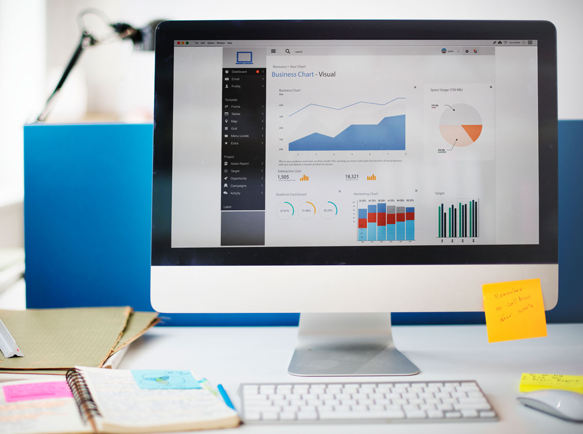 desktop screen of ads CRM system and results
